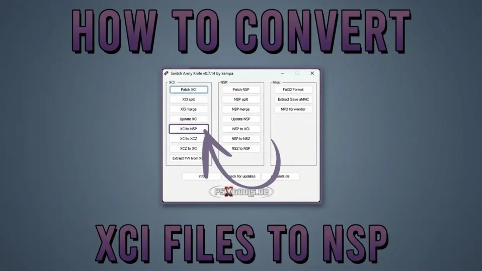 Convert NSZ to NSP or XCI TO NSP Switch ROMs